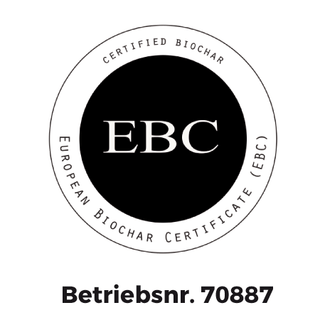 Logo des European Biochar Certificate (EBC); Carbuna-Betriebsnummer 70887