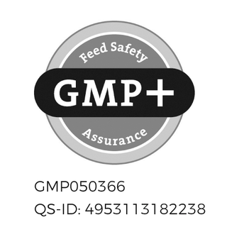 Logo von GMP+ FSA. Carbuna-Betriebsnummer GMP050366; Carbuna-QS-ID: 4953113182238